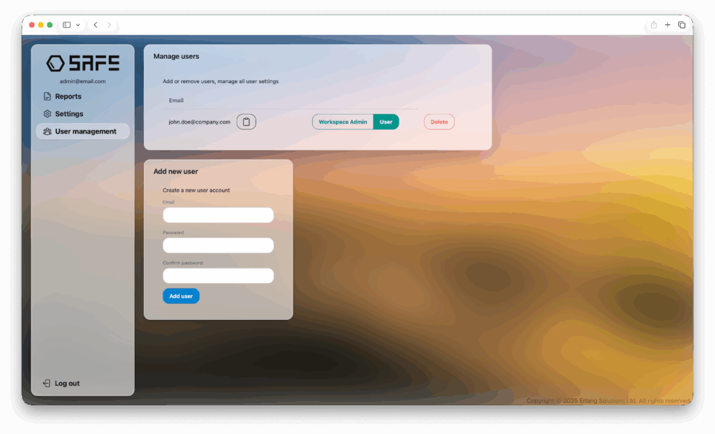 SAFE for Elixir Phoenix LiveView user management